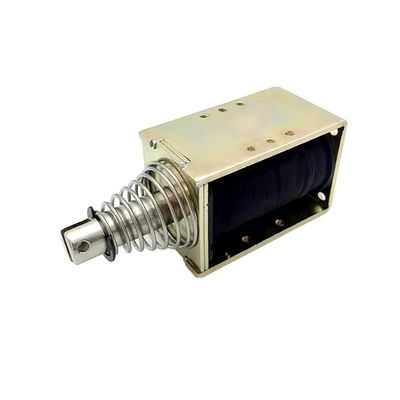 1U578 DC 12V 24V พลังงานเปิดกรอบผลักดันดึง สอลีนอยด์เส้นตรงที่มี 10 มิลลิเมตร