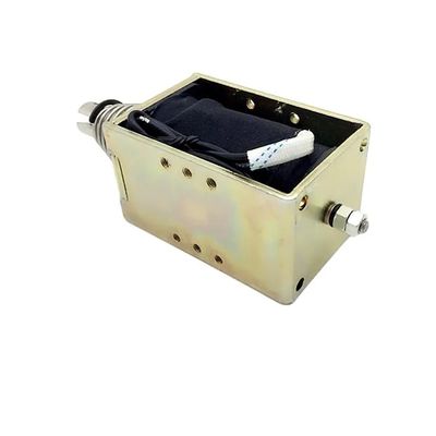 1U578 DC 12V 24V พลังงานเปิดกรอบผลักดันดึง สอลีนอยด์เส้นตรงที่มี 10 มิลลิเมตร