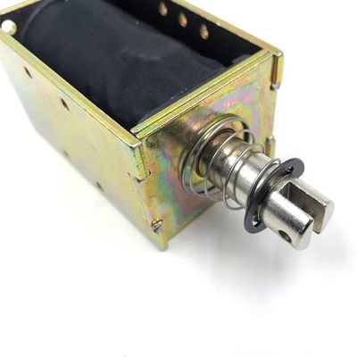 1U578 DC 12V 24V พลังงานเปิดกรอบผลักดันดึง สอลีนอยด์เส้นตรงที่มี 10 มิลลิเมตร