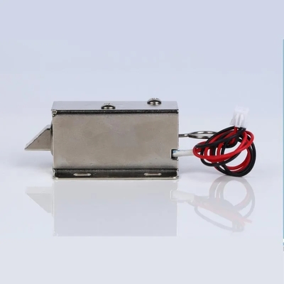 U1054-1b 12V 24V แม่เหล็กไฟฟ้าโซลินอยด์ล็อคขนาดเล็กแบบดึงชนิดปกติปิด พร้อมฟังก์ชันโอเวอร์ไรด์