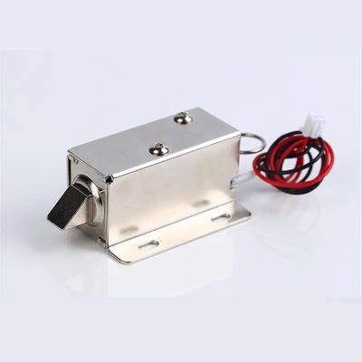 U1054-1b 12V 24V แม่เหล็กไฟฟ้าโซลินอยด์ล็อคขนาดเล็กแบบดึงชนิดปกติปิด พร้อมฟังก์ชันโอเวอร์ไรด์