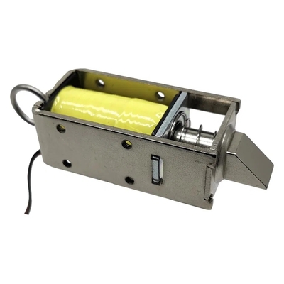 U1054-1g 5V 12V 24V DC โซลินอยด์ล็อคแบบเปิดเฟรมขนาดเล็ก ปกติปิด แบบผลักดึง สำหรับตู้