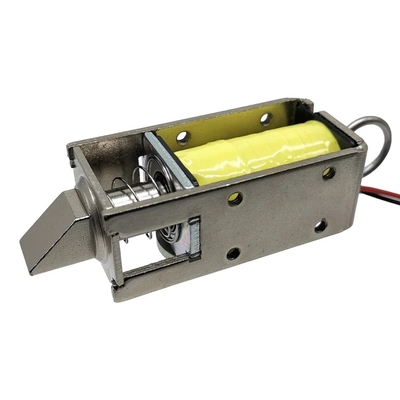 U1054-1g 5V 12V 24V DC โซลินอยด์ล็อคแบบเปิดเฟรมขนาดเล็ก ปกติปิด แบบผลักดึง สำหรับตู้