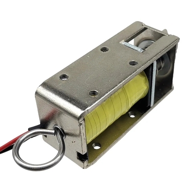U1054-1g 5V 12V 24V DC โซลินอยด์ล็อคแบบเปิดเฟรมขนาดเล็ก ปกติปิด แบบผลักดึง สำหรับตู้
