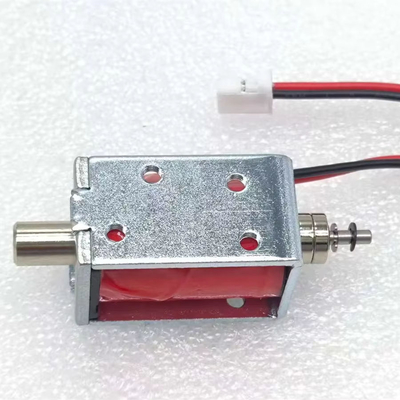 U0629 เปิดกรอบและแม่เหล็กขนาดเล็ก 24V DC ยกดดึง Solenoid ขนาดเล็ก Linear Motion Actuator