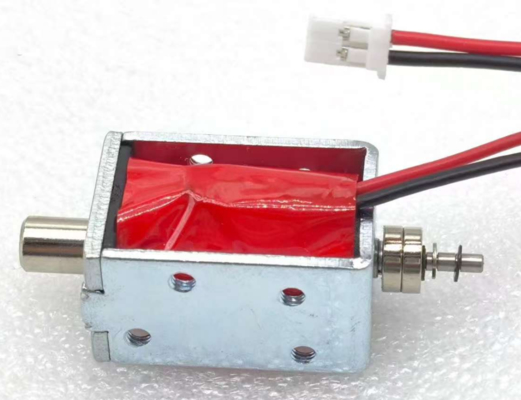 U0629 เปิดกรอบและแม่เหล็กขนาดเล็ก 24V DC ยกดดึง Solenoid ขนาดเล็ก Linear Motion Actuator
