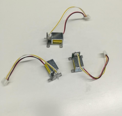DC 5V 4.1W Push Pull Electric Solenoid Bolt Lock พร้อมสวิตช์ทดสอบ