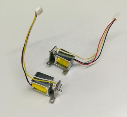 DC 5V 4.1W Push Pull Electric Solenoid Bolt Lock พร้อมสวิตช์ทดสอบ
